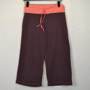 Lululemon Bermuda Shorts Capri  Bike-core size 4  brown with Color band